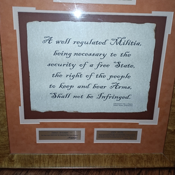 Amendment ll Bill of Rights Glass Broke In Moving. Design Is Perfect. - Picture 14 of 14